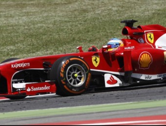 Fernando Alonso (Ferrari) en un moment de la cursa REUTERS