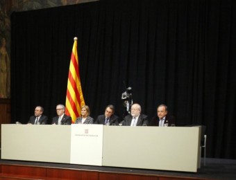 L'acte que es va fer ahir al saló Sant Jordi del Palau de la Generalitat com a prèvia a la celebració del centenari de la Mancomunitat ORIOL DURAN