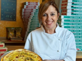 Antonia Pérez, propietària de Pizzeria Burriac.  ARXIU