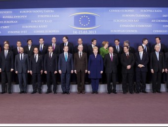 Fotografia de família del Consell Europeu la primavera passada.  ARXIU