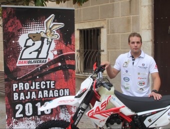 Dani Oliveras el dia que va presentar la moto Gas Gas per participar en la Baja Aragón 2013 CARLESALONSO.COM