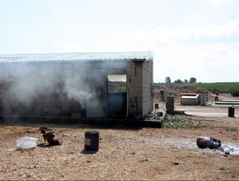 Imatge del magatzem on es va produir l'explosió, a Vil-rodona ACN