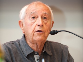 Josep Vallverdú, ahir a Prada, on va ser homenatjat J.M. MONTANER