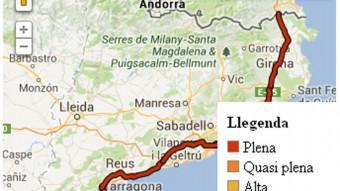 Imatge del mapa de la Via Catalana