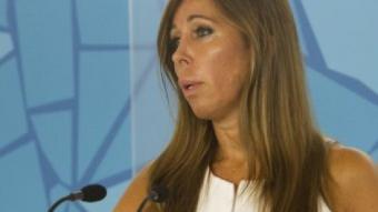 La presidenta del PP de Catalunya, Alícia Sánchez-Camacho, aquest dimarts a la seu del partit EFE