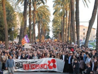 Manifestació a Palma contra el Tractament Integrat de Llengües del govern de José Ramón Bauzá ARXIU