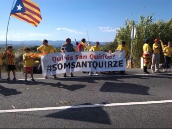 Veïns de Sant Quirze van portar la seva reivindicació lingüística a la Via catalana de dimecres ELPUNTAVUI