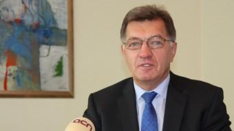 El primer ministre de Lituània, Algirdas Butkevicius, durant l'entrevista ACN
