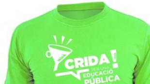 La samarreta de la Crida per una educació pública de qualitat, que ha tenyit de verd les últimes manifestacions a les Illes Balear