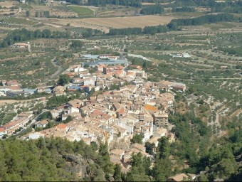 Vista aèria de la vila d'Alfafara a la comarca del Comtat. B. SILVESTRE