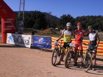 Quintanas, Freixer i Zamora després de córrer F.M