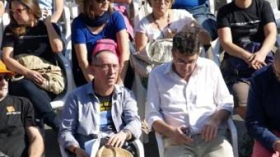 Joan Baldoví i Enric Morera a l'Aplec del Puig de diumenge passat. ESCORCOLL