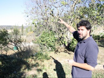 Jofre Sebastià, un veí del carrer Nord de Vilopriu . JOAN PUNTÍ