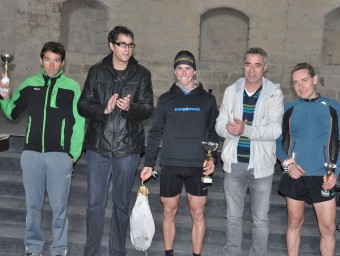 Pòdium de guanyadors de l'ascens al Castell de Morella. CEDIDA