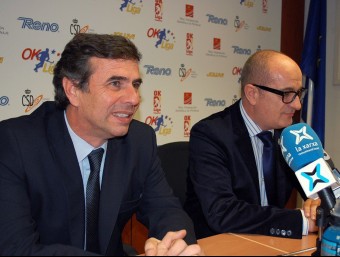 Carles Feriche, en primer pla, al costat del president de la FEP Carmelo Paniagua RFEP