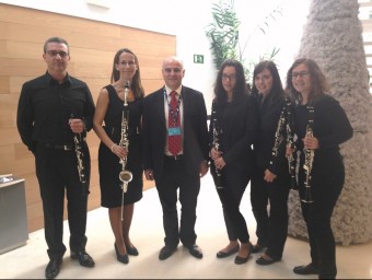 Ensemble de clarinets on hi ha professorat i alumnat del Conservatori de Llíria. A.B