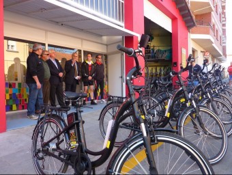 El Centre Logístic de Bicicletes, el dia en què va presentar el servei de lloguer de bicicletes elèctriques. R.E