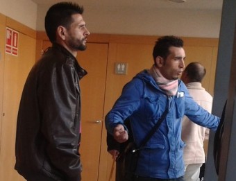 Dos dels acusats d'agredir als agents –Juan Zaragoza i Raúl Salas, a la dreta– G. PLADEVEYA