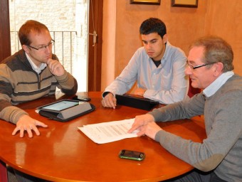 Reunió dels alcaldes a l'Ajuntament de Morella. EL PUNT AVUI