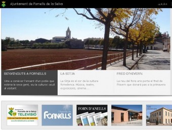 La portada del nou web de Fornells , que junt amb el de Camprodon són els primers que s'han renovat EL PUNT AVUI
