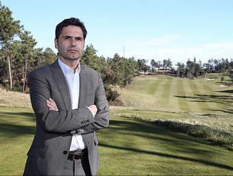David Plana fotografiat al PGA Catalunya Resort, entre els termes de Caldes de Malavella i Vilobí d'Onyar.  MANEL LLADÓ