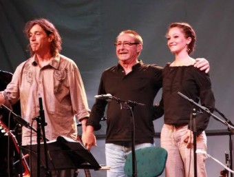 Pere Figueres (al mig) amb els seus acompanyants Gérard Meloux i Paola maureso. T.F