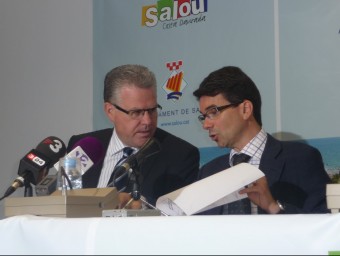 Granados (esquerra) i Garcia durant la presentació del pacte de govern ara fa tres anys I.M