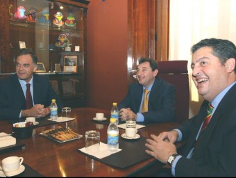 Vicent Ferrer, Manuel Alvaro i Esteban González Pons a l'alcaldia d'Alboraia. ARXIU