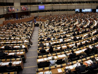 Una sessió plenària del Parlament Europeu.  ARXIU