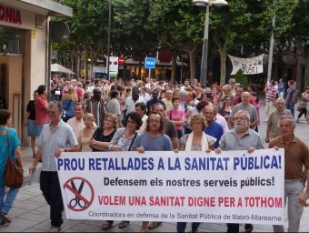 La primera protesta contra les retallades a la sanitat es va fer al centre de Mataró el 2011. LL.A