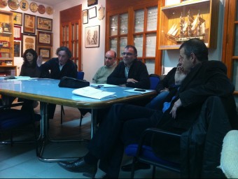 L'alcalde dimissionari de Massanes, Josep Maria Clopés, pren la paraula en el ple del 27 de febrer N. FORNS