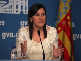 La consellera d'Educació i portaveu del govern valencià, María José Català, durant la roda de premsa posterior al ple del Consell d'aquest divendres ACN