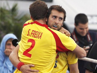 Freixa i Tibau s'abracen en un partit del 2012 EFE