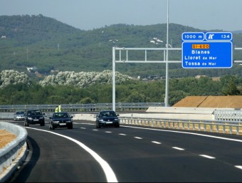 L'autopista C-32 va allargar-se entre Palafolls i Tordera fins enllaçar amb la carretera de Blanes el 2010 QUIM PUIG
