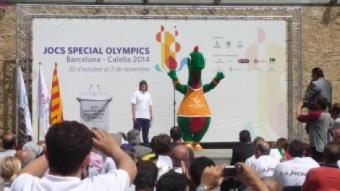 Imatge de la presentació ahir a Calella Jocs Special Olympics 2014. T.M