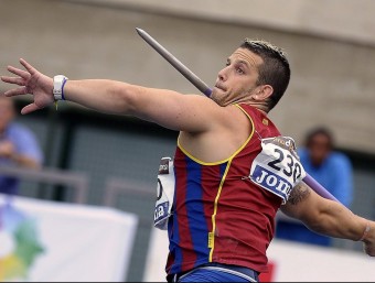 Jordi Sánchez , rècord català en javelina (73,32 m) EFE