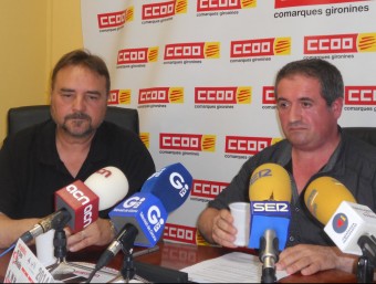 Pérez i Castillo ahir, en roda de premsa, a Girona. URE COMAS