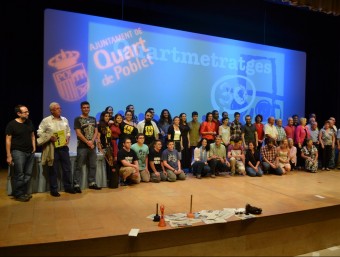Imatge de grup de la darrera edició de «Quartmetratges» l'octubre de 2013. ARXIU