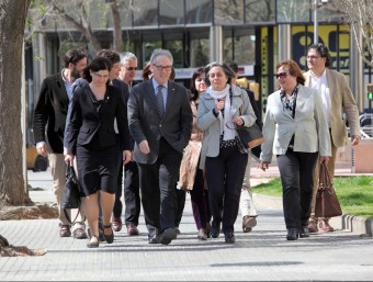 Poblet i diversos dels regidors en la seva declaració com a imputats als jutjats de Reus, l'abril passat ARXIU