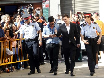 Messi, arribant al jutjat de Gavà REUTERS