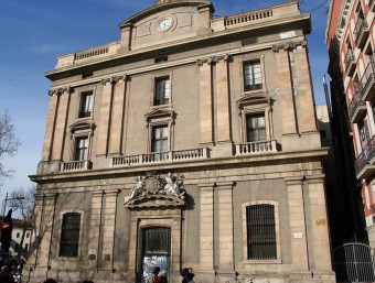 La seu del desaparegut Banc de Barcelona, situada a la Rambla de Santa Mònica.  ARXIU