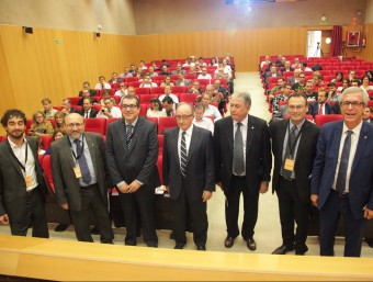 Membres de la Cepta i Ferrmed, i altres representants dels sectors econòmic i institucional reunits ahir a Tarragona J. F