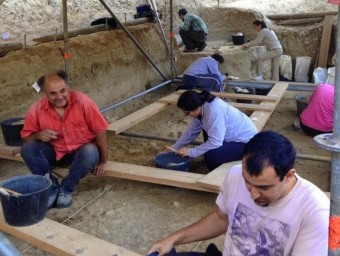 Excavacions al barranc de la Boella, a la Canonja, aquest mes d'octubre P.S. / IPHES