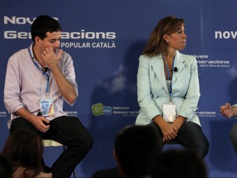 Alicia Sánchez Camacho ahir en un acte de noves generacions a Santa Susana EFE