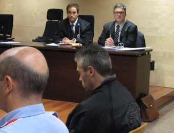 Jorge Enrique Castro ahir, assegut al banc dels acusats de la secció quarta de l'Audiència de Girona Ò. PINILLA