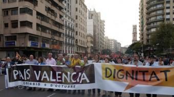 Manifestació per València de la marxa de la dignitat. ARXIU