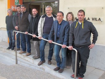 L'alcalde i alguns dels regidors del govern i oposició de Sant Julià de Ramis en una imatge d'arxiu J.N