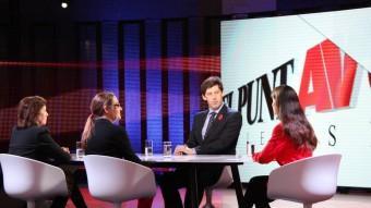 Un moment del debat dels observadors del 9-N emès ahir per El Punt Avui TV ANDREA CASINO