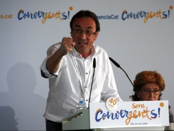 El coordinador general de CDC, Josep Rull, en el Consell Nacional ACN