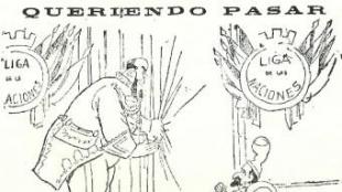 Acudit publicat a El Imparcial el 3 de desembre de 1918 en el que es fa referència als intents de dur el plet català a la Societat de Nacions AHCB / HEMEROTECA BIBLIOTECA DE CATALUNYA / HEMEROTECA